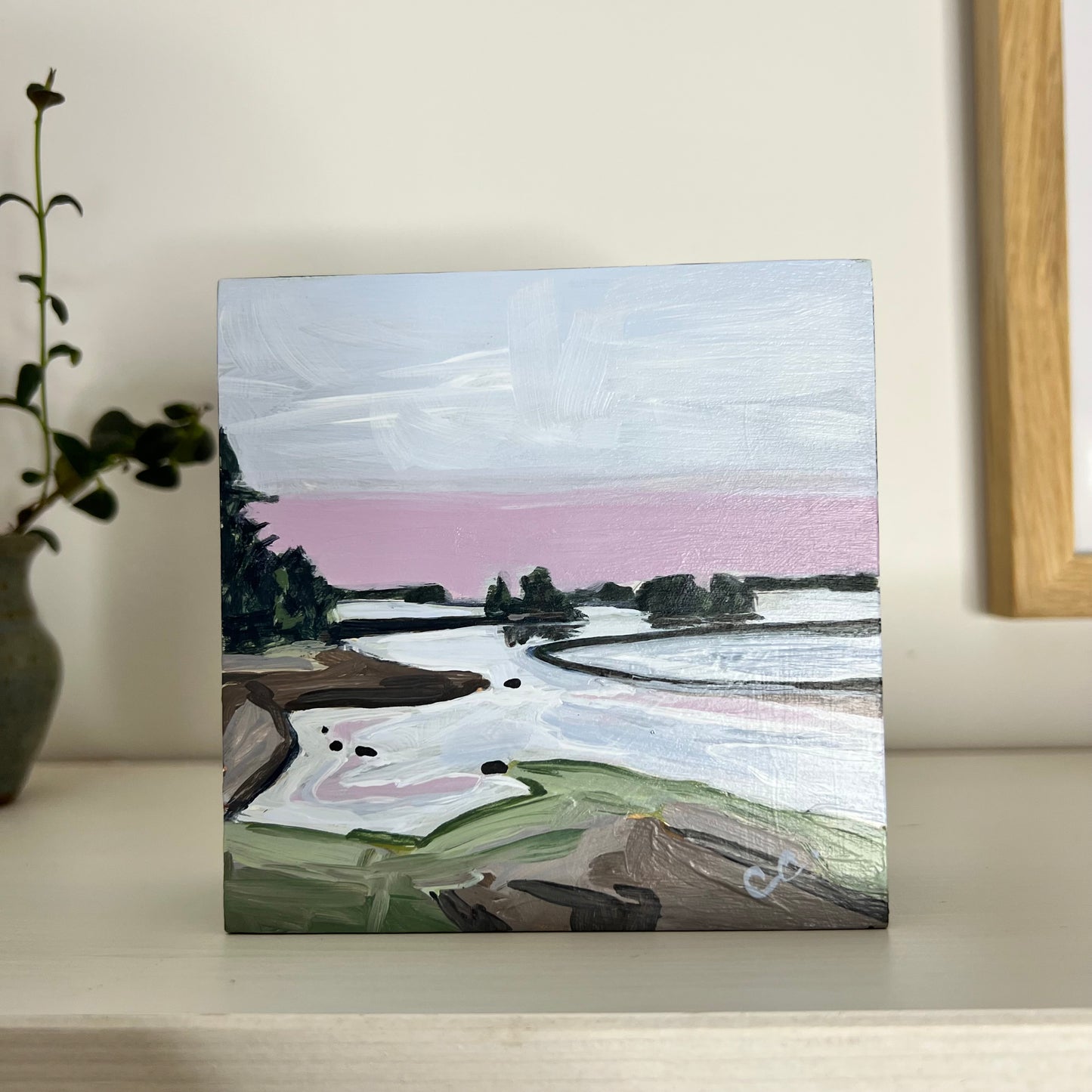 Strawberry Creek Sunset, Original 4x4