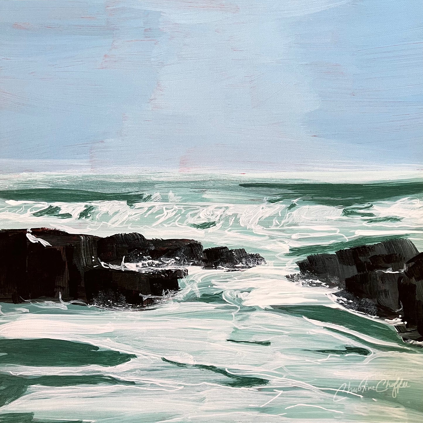 Waves of Kennebunk-Canvas Print