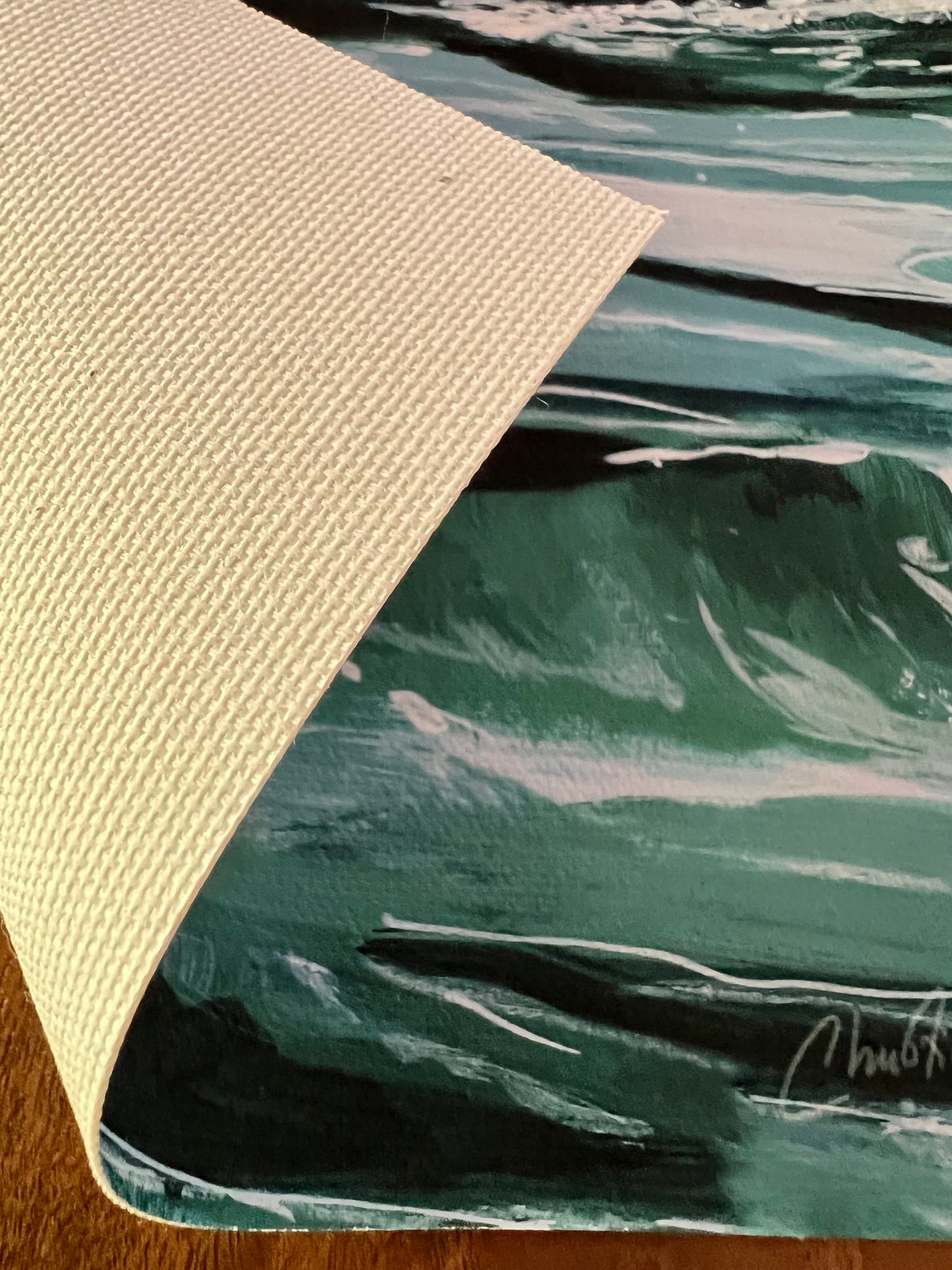 York Beach Surf-Canvas Print
