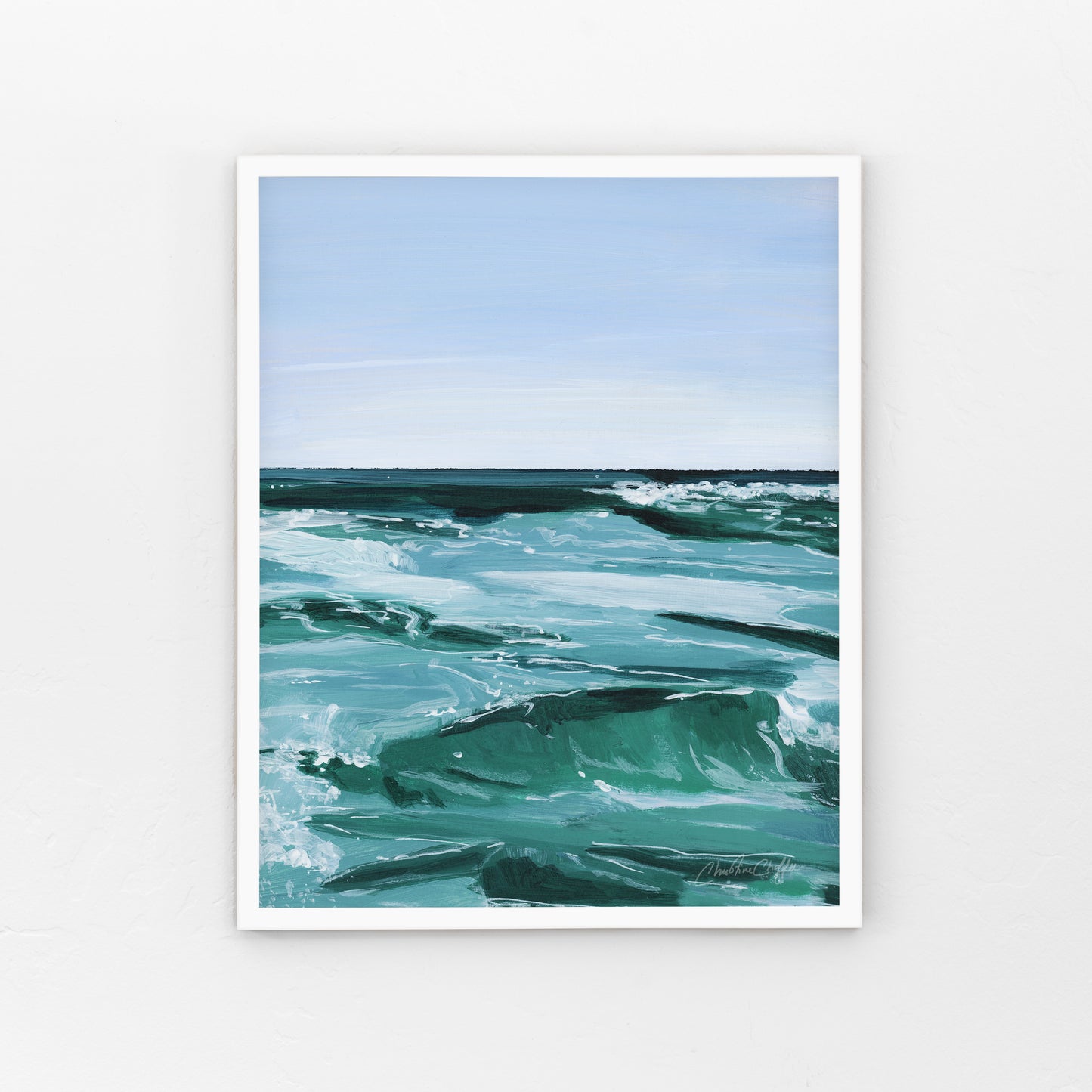 York Beach Surf-Canvas Print