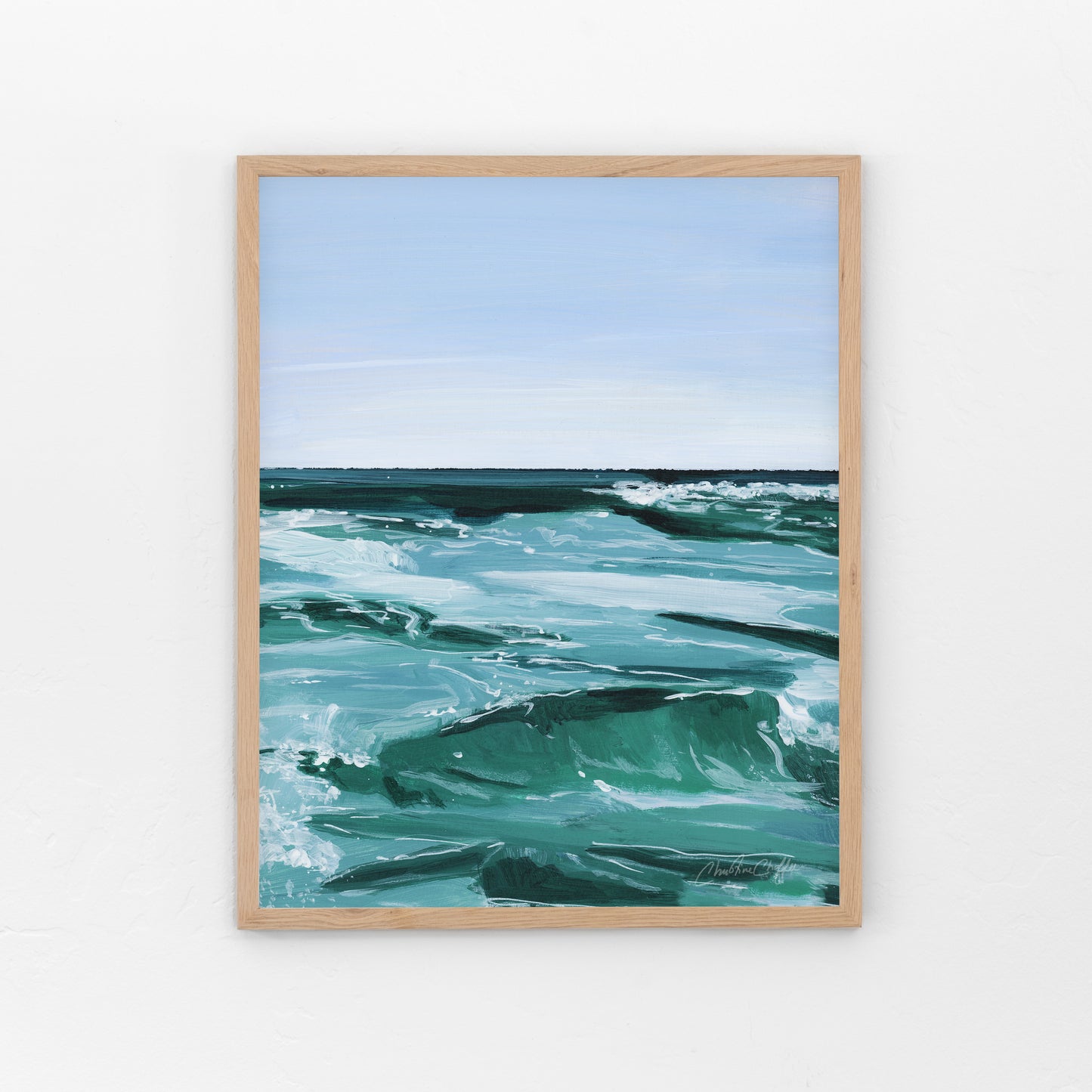 York Beach Surf-Canvas Print