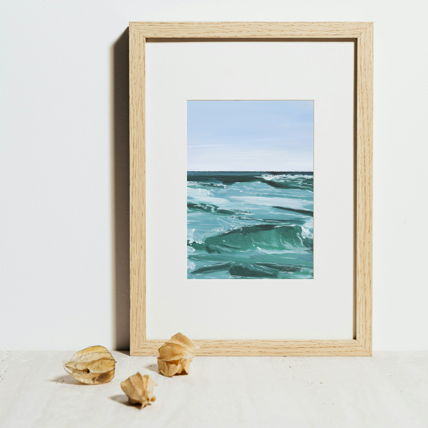 York Beach Surf- Matted Print