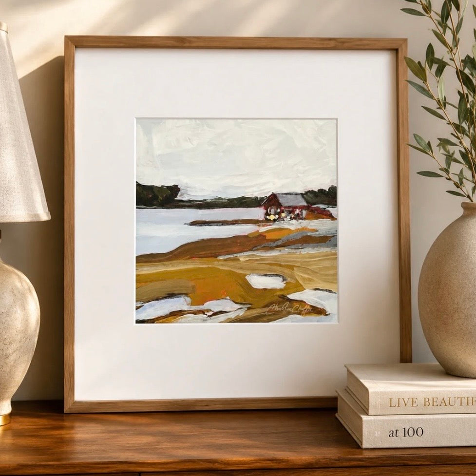 That Red Shack- Matted Print