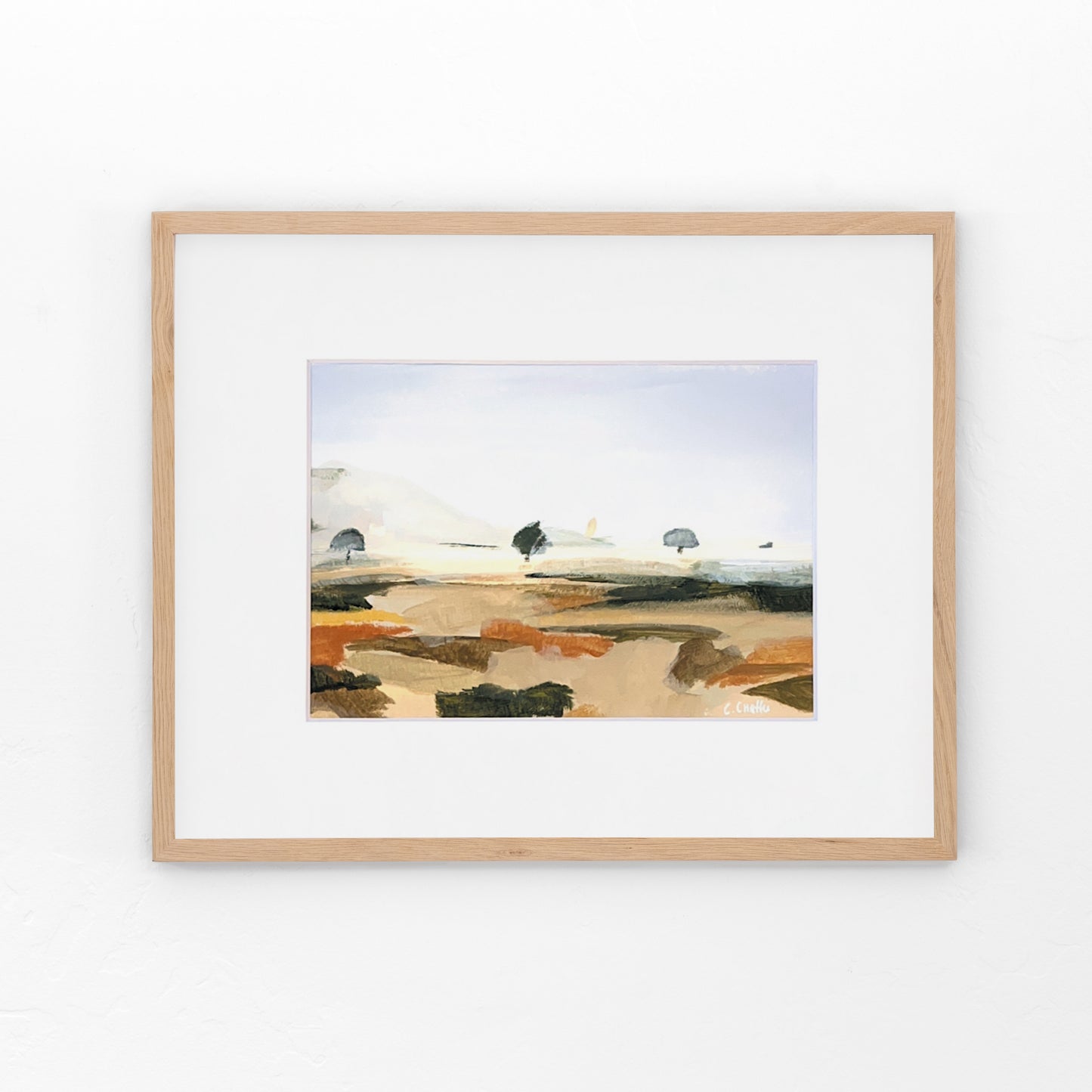 Foggy Mitchell Field- Matted Print