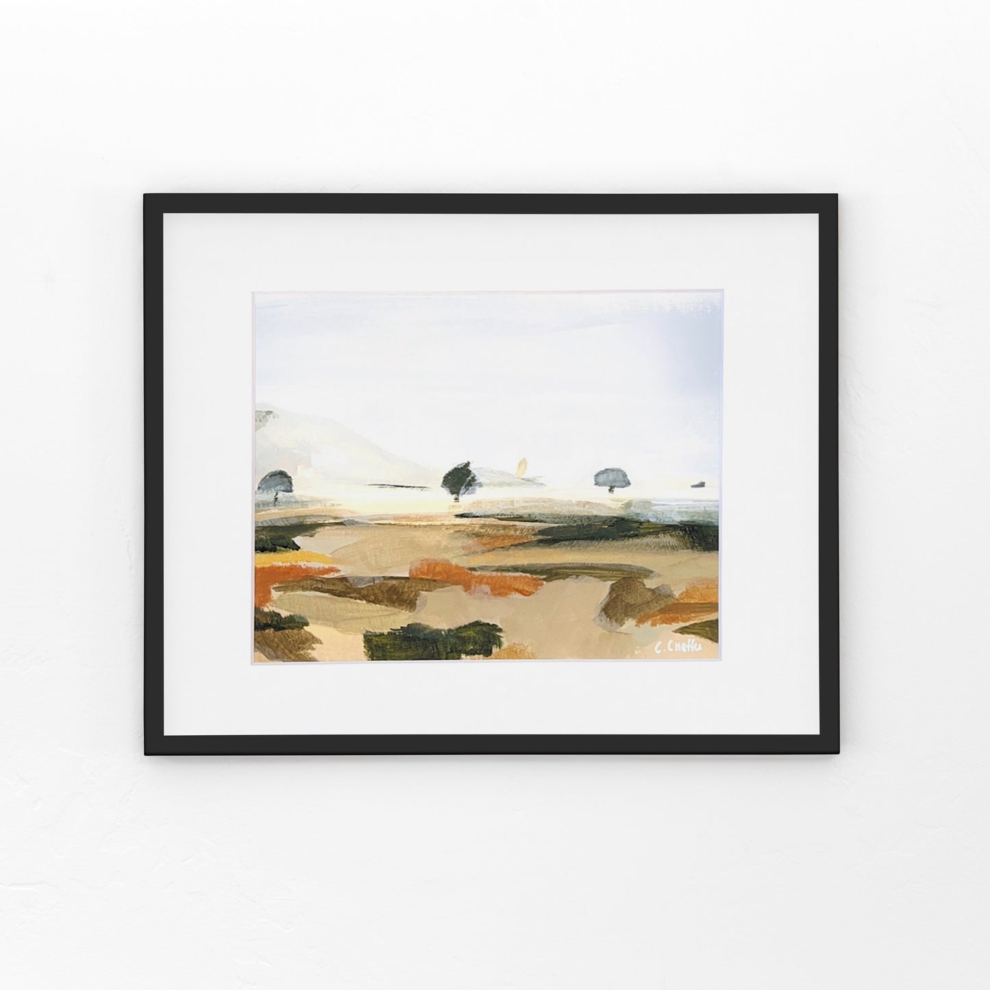 Foggy Mitchell Field- Matted Print