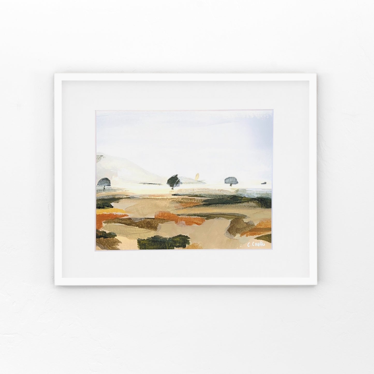 Foggy Mitchell Field- Matted Print