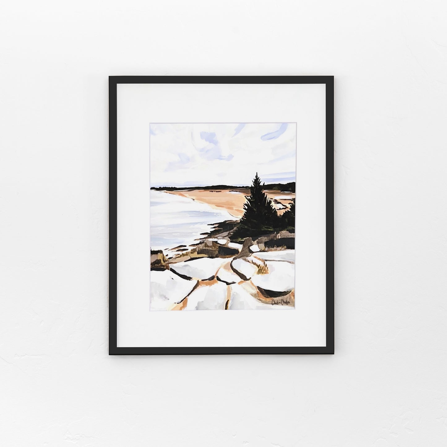 Reid State Park Beach - Matted Print