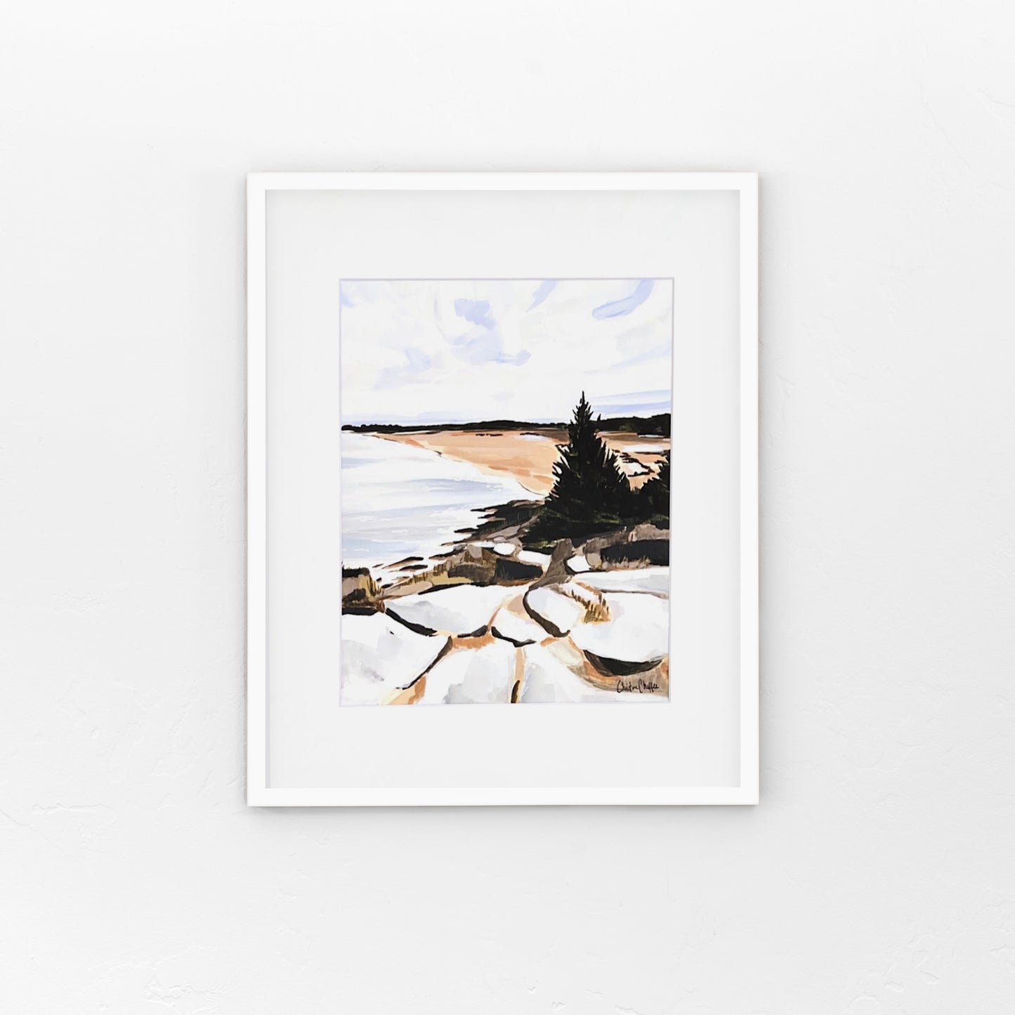 Reid State Park Beach - Matted Print