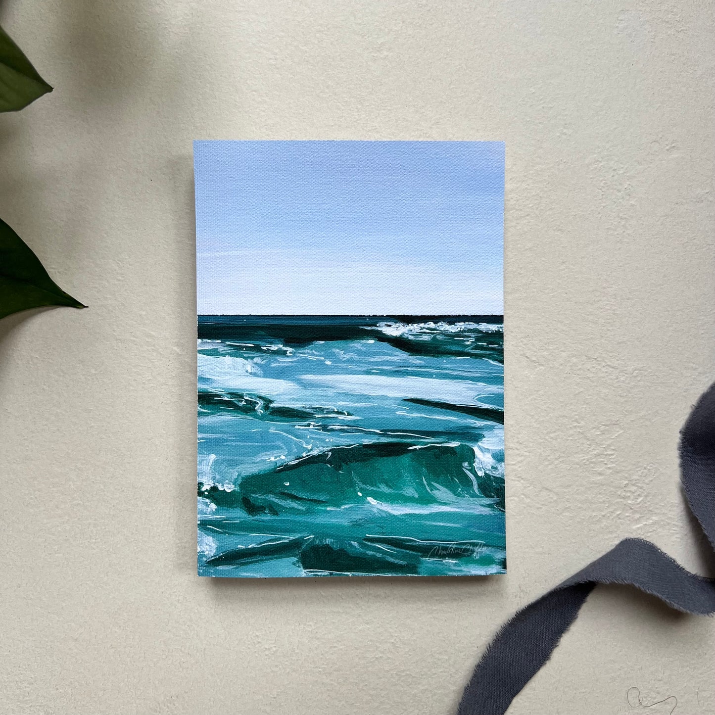 York Beach Surf-Canvas Print