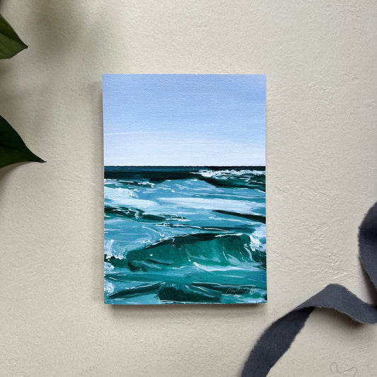 York Beach Surf-Canvas Print