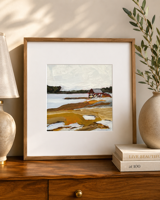 That Red Shack- Matted Print