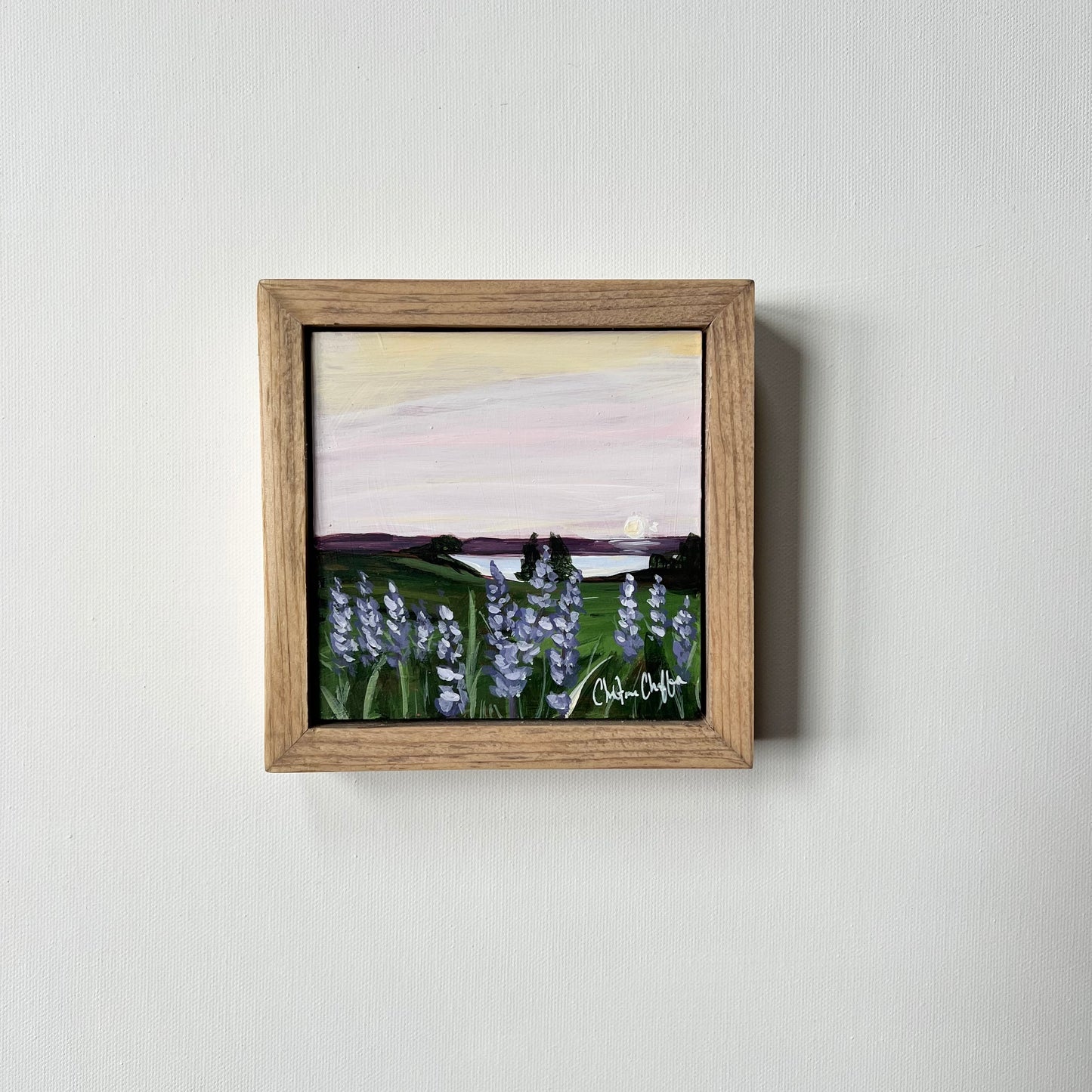 Lupines at Mitchell Field, two, Original 4x4