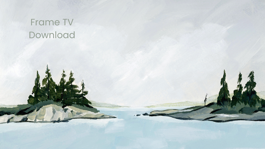Grey Skies Over Harpswell- Samsung Frame TV Art, Digital Download