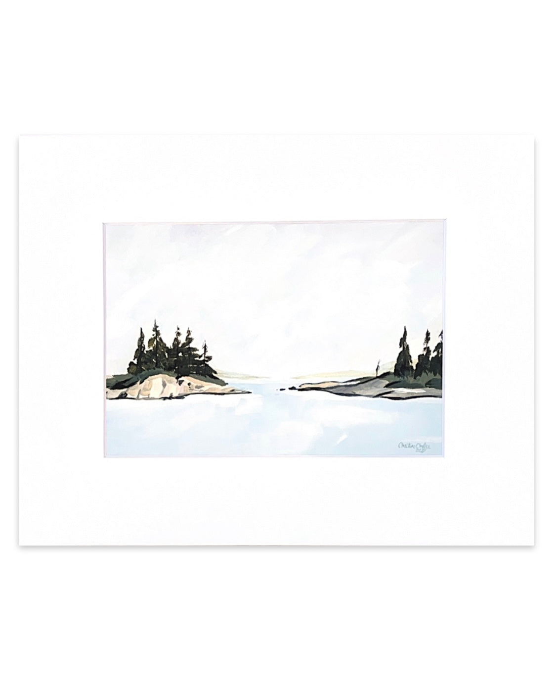 Grey Skies over Harpswell - Matted Print