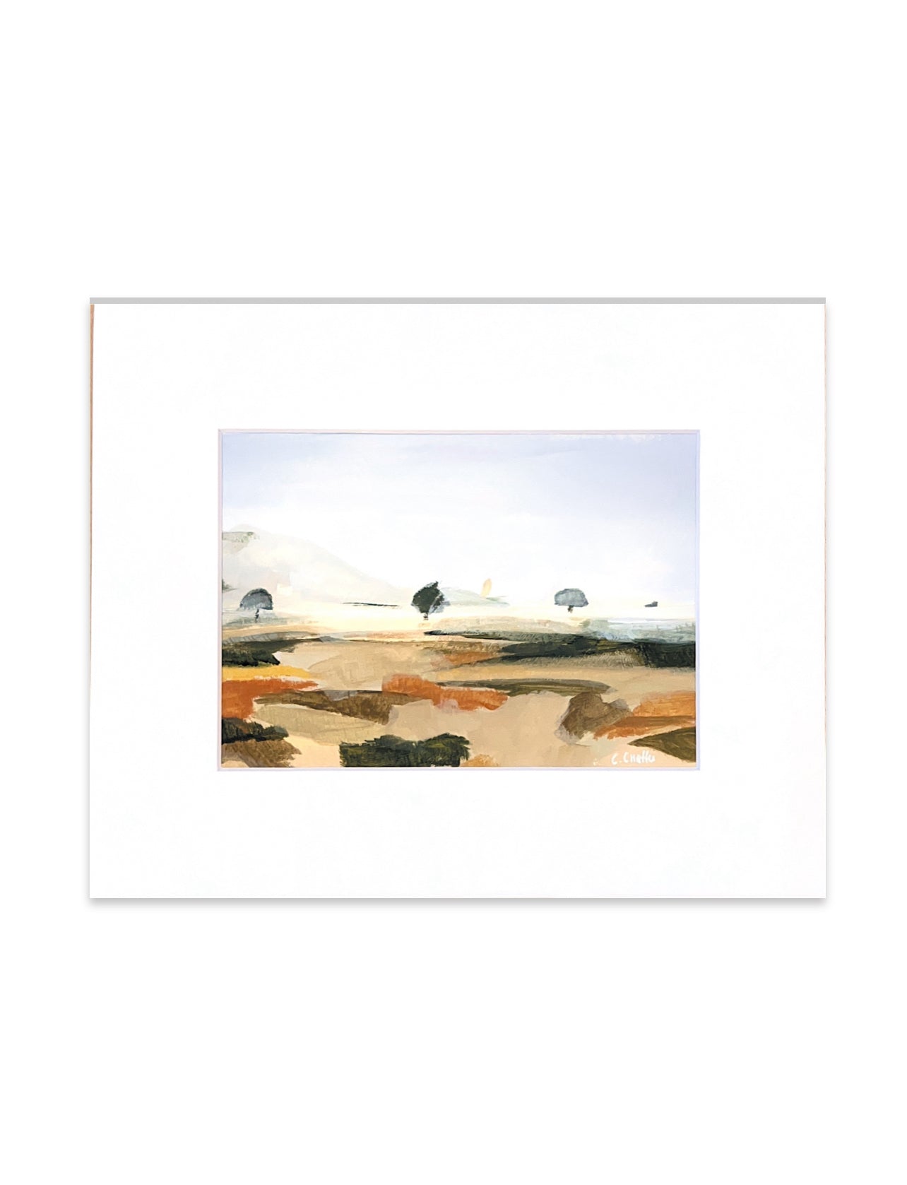 Foggy Mitchell Field- Matted Print