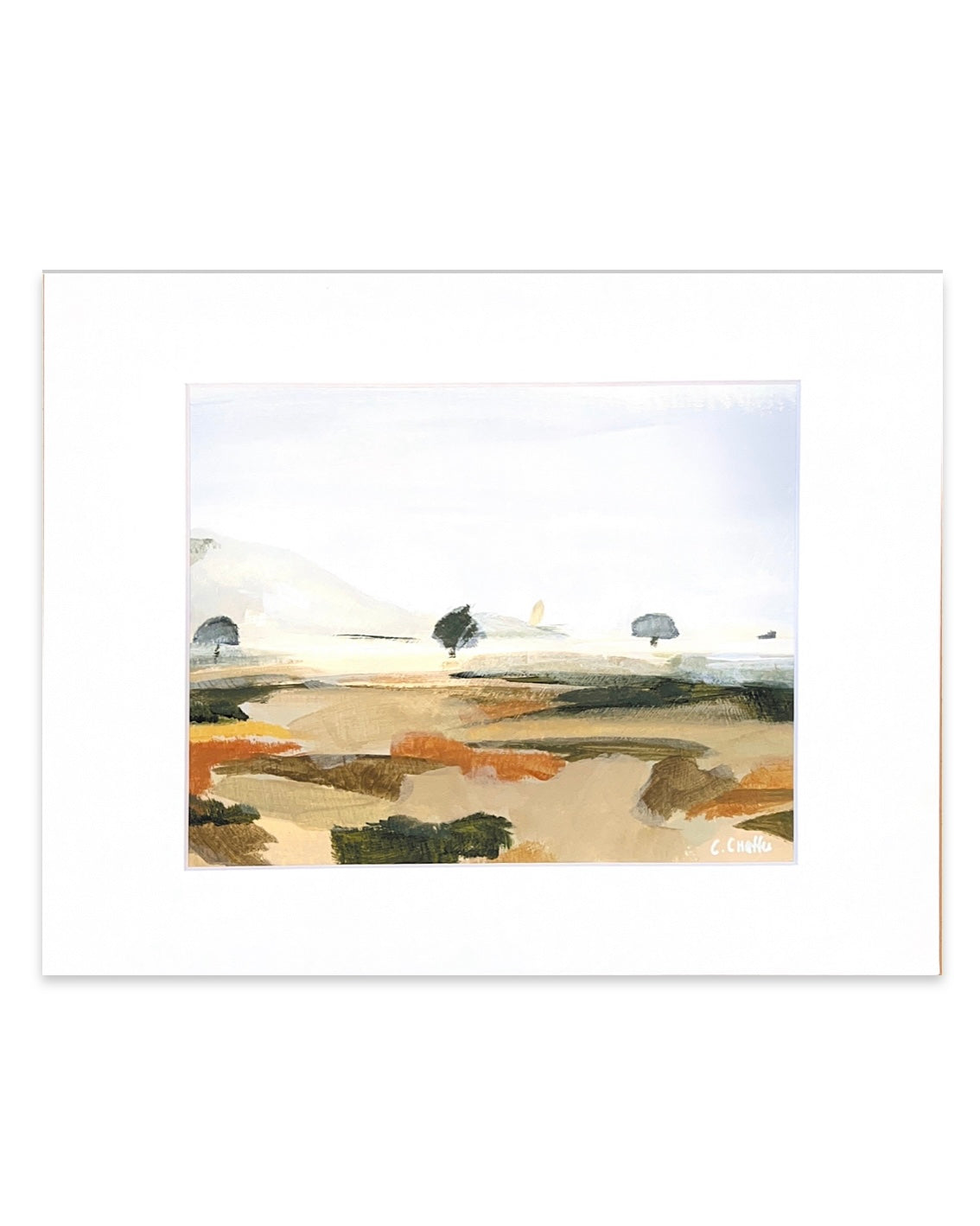 Foggy Mitchell Field- Matted Print