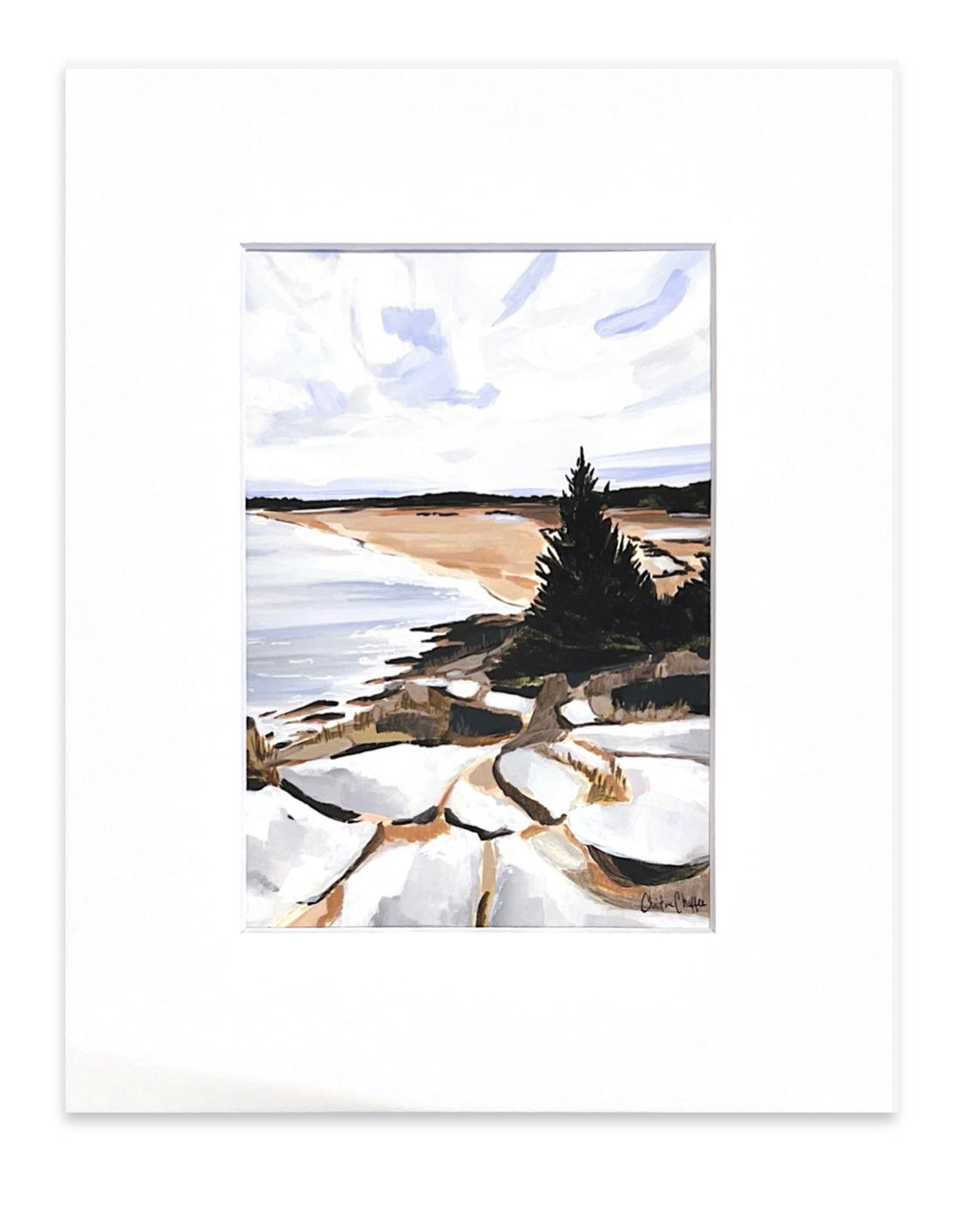 Reid State Park Beach - Matted Print