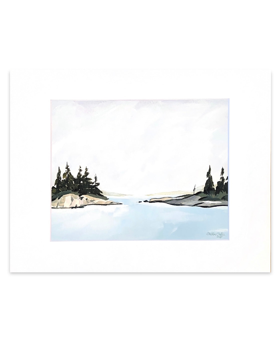 Grey Skies over Harpswell - Matted Print