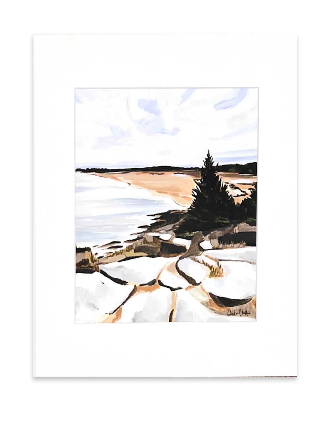 Reid State Park Beach - Matted Print