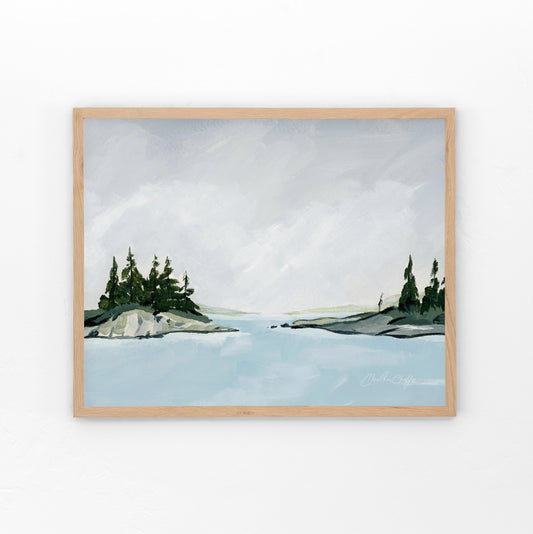 Grey Skies Over Harpswell-Canvas Print