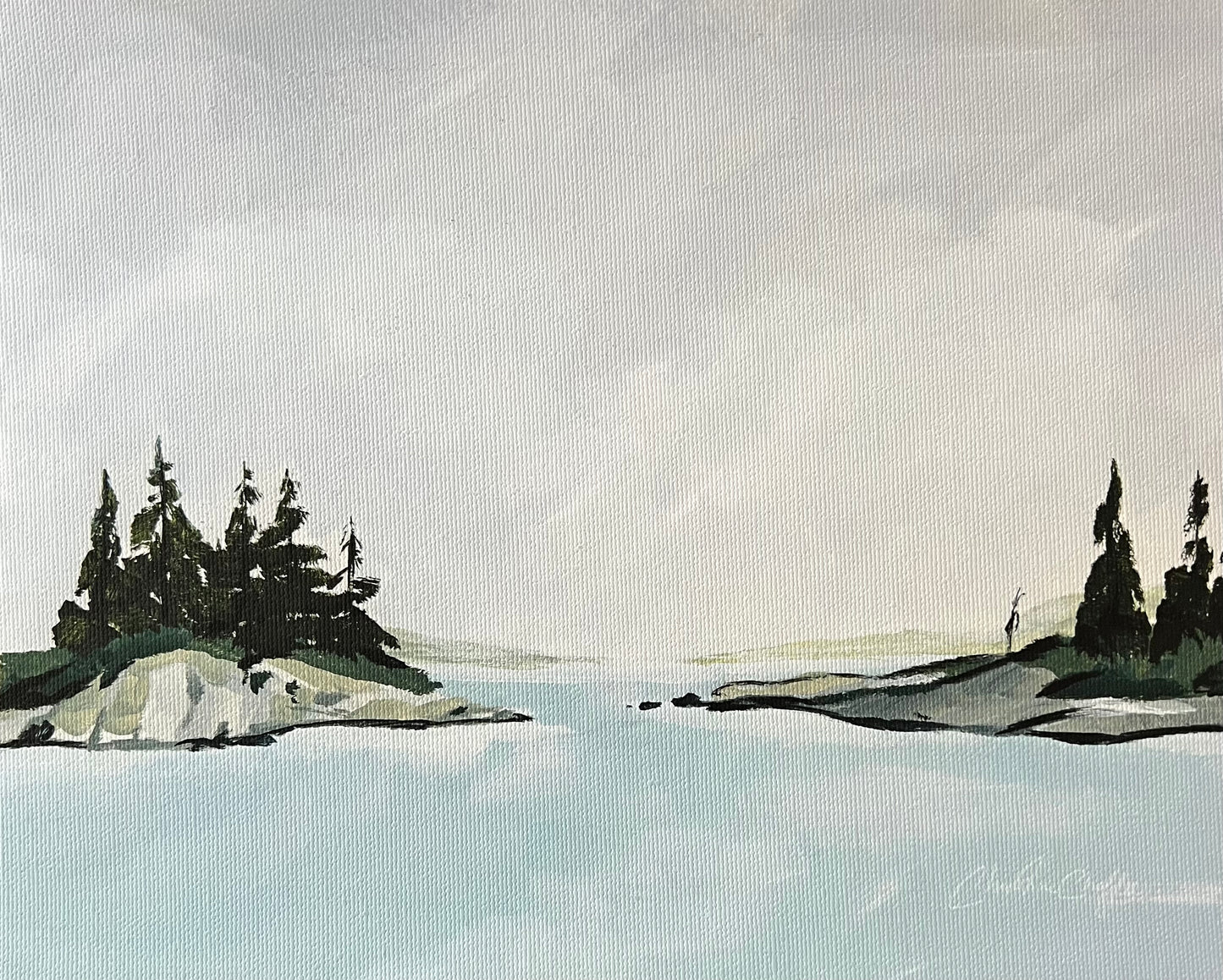 Grey Skies Over Harpswell-Canvas Print