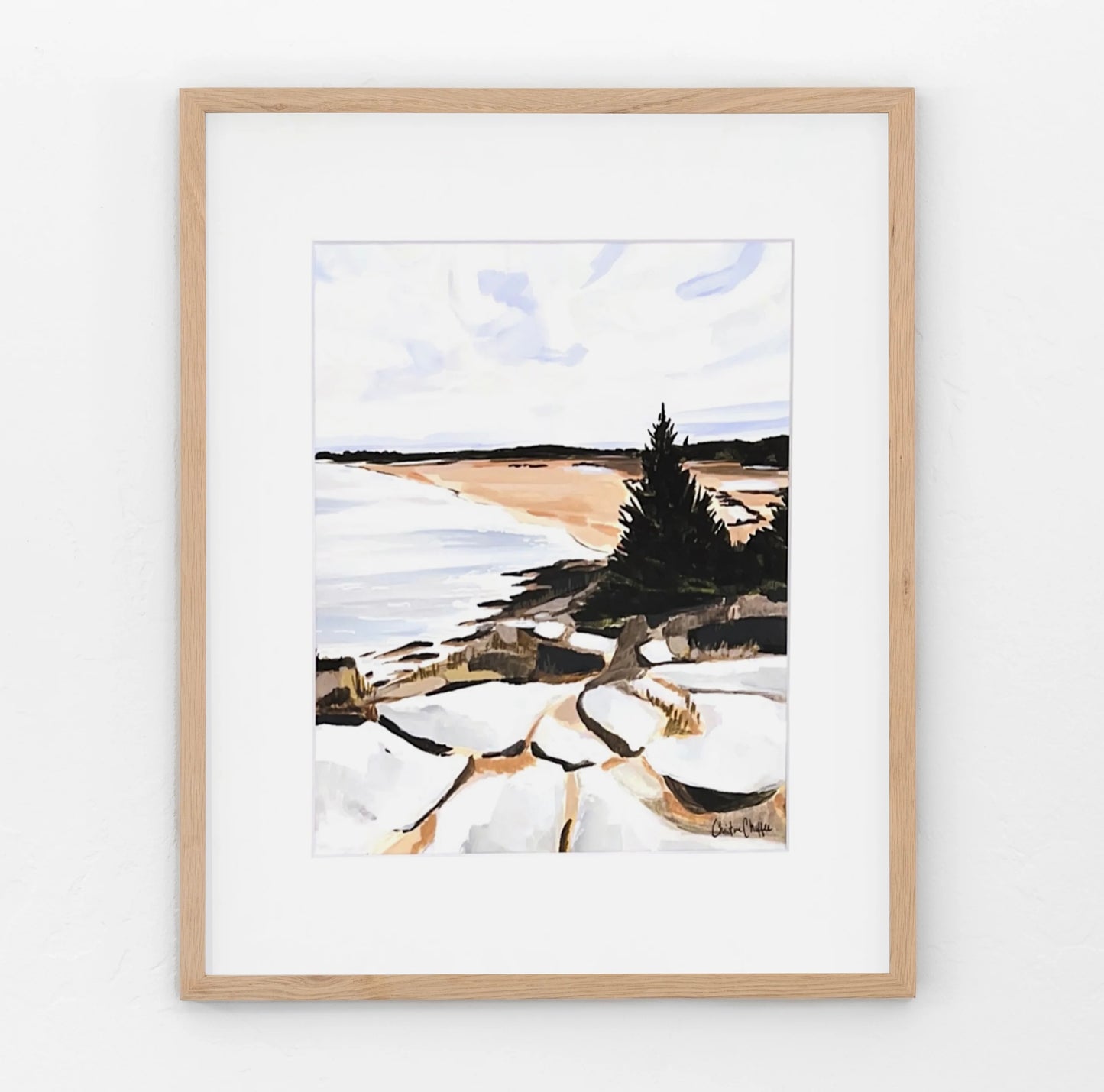 Reid State Park Beach - Matted Print