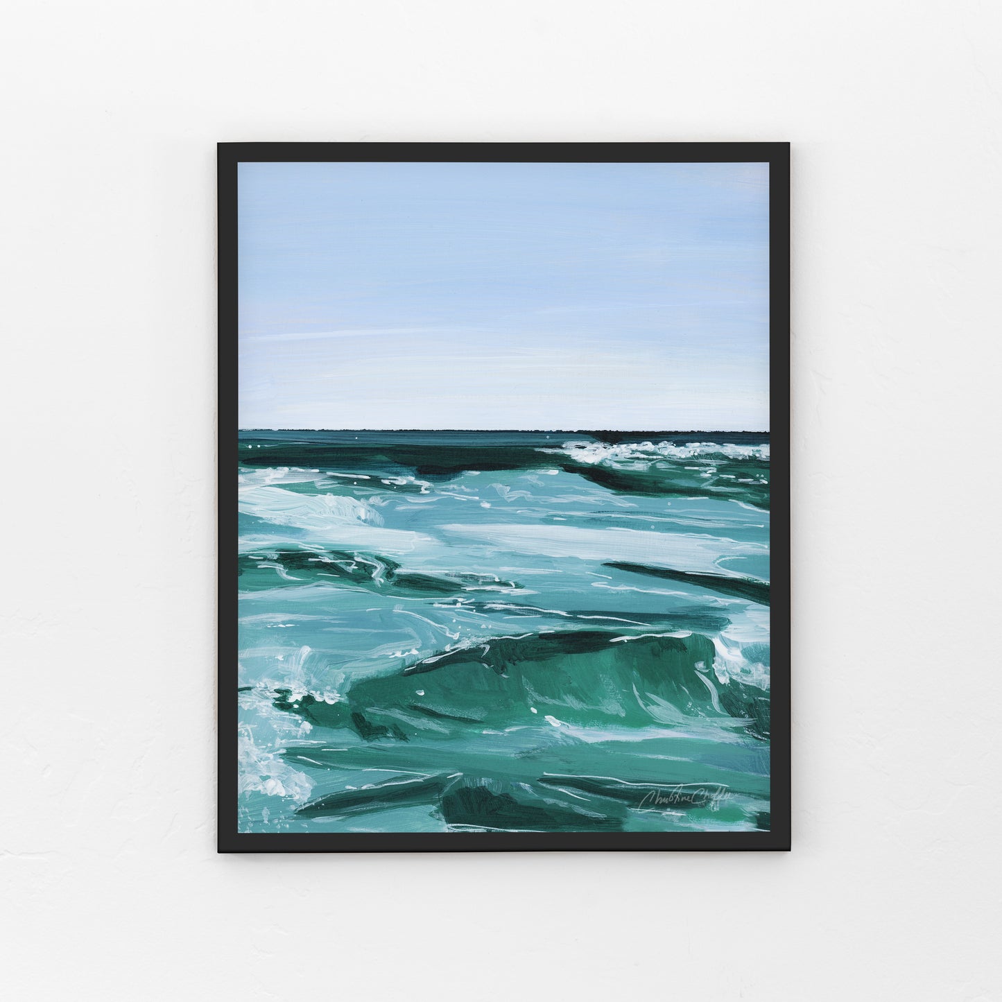 York Beach Surf-Canvas Print