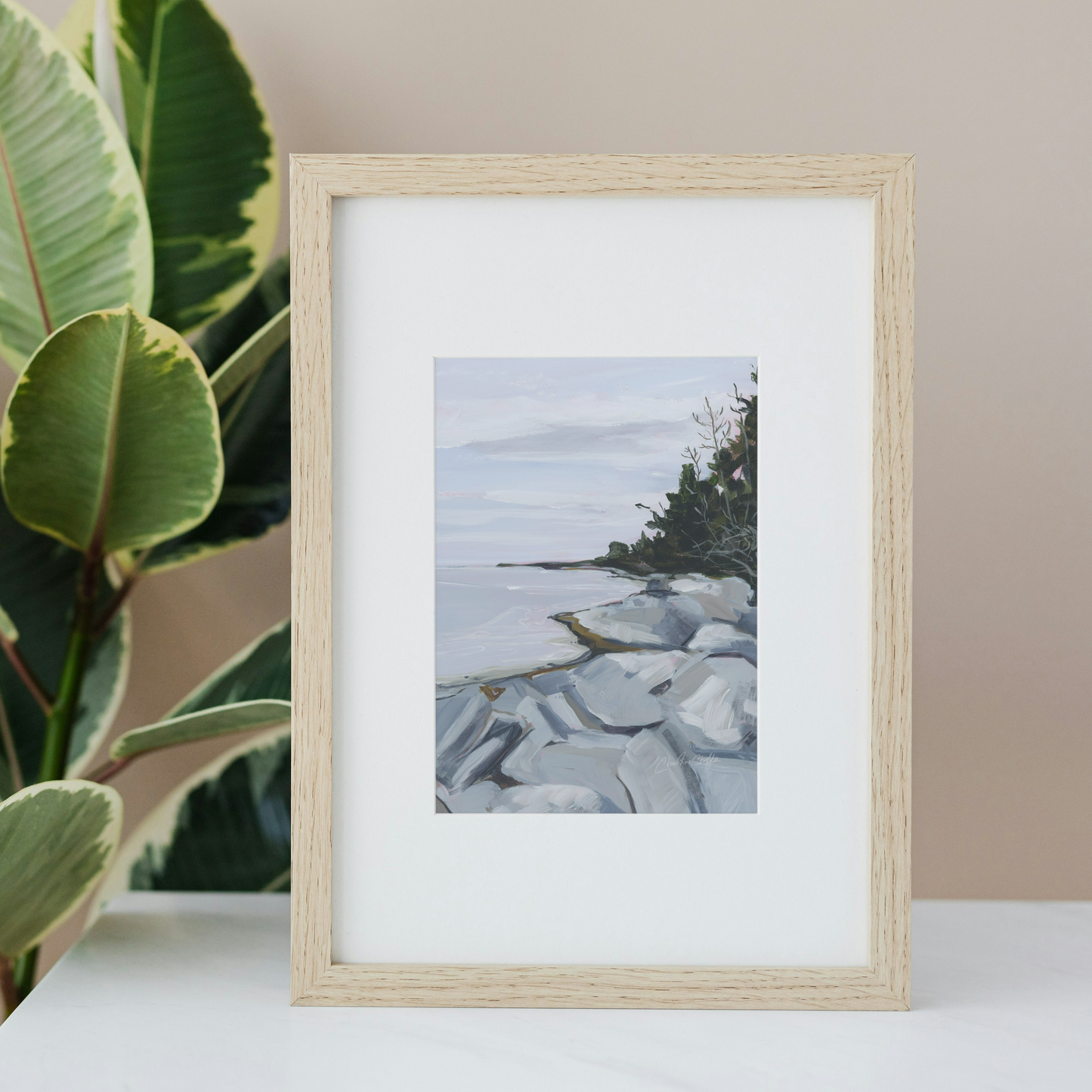 Wolf's Neck Winter- Matted Print